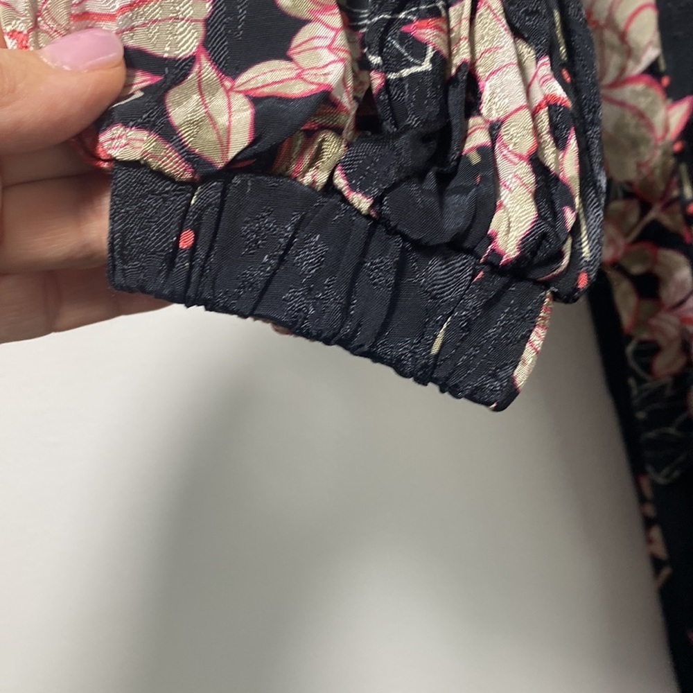 Anthropologie Harlyn Audria Jacquard Floral Jumpsuit Size Small - Picture 7 of 12